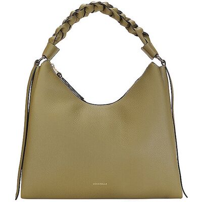 Coccinelle Sac en cuir - Sac bandoulière BOHEME GRANA DOUBLE olive - Publicité Coccinelle Sac en cuir - Sac bandoulière BOHEME GRANA DOUBLE olive - Publicité