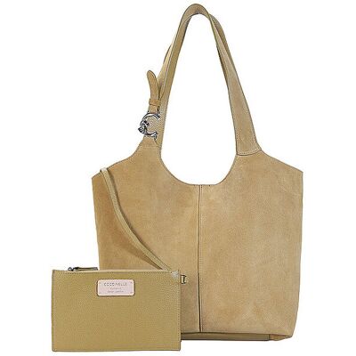 Coccinelle Sac en cuir - Shopper C-EASY vert - Publicité Coccinelle Sac en cuir - Shopper C-EASY vert - Publicité