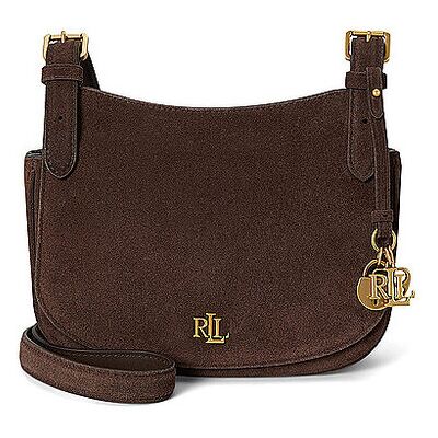 Ralph Lauren Sac en cuir - Sac bandoulière MARCY Medium marron - Publicité Ralph Lauren Sac en cuir - Sac bandoulière MARCY Medium marron - Publicité