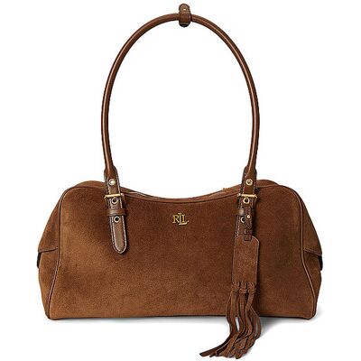 Ralph Lauren Sac en cuir - Sac à bandoulière MARCY Large camel - Publicité Ralph Lauren Sac en cuir - Sac à bandoulière MARCY Large camel - Publicité