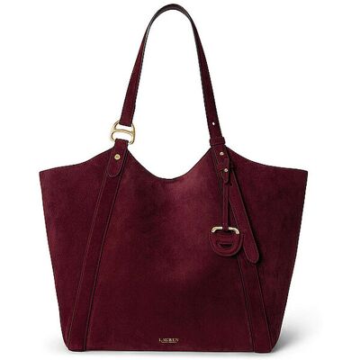 Ralph Lauren Sac en cuir - Shopper TASHA Large rouge foncé - Publicité Ralph Lauren Sac en cuir - Shopper TASHA Large rouge foncé - Publicité