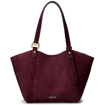 Ralph Lauren Sac en cuir - Shopper TASHA Small rouge foncé - Publicité Ralph Lauren Sac en cuir - Shopper TASHA Small rouge foncé - Publicité