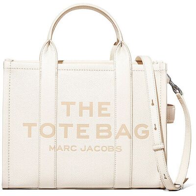 Marc Jacobs Sac en cuir - Cabas THE MEDIUM TOTE LEATHER crème - Publicité Marc Jacobs Sac en cuir - Cabas THE MEDIUM TOTE LEATHER crème - Publicité