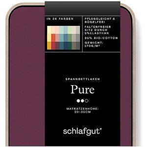Schlafgut Drap-housse en jersey PURE 90x200cm Purple Deep S baie - Publicité Schlafgut Drap-housse en jersey PURE 90x200cm Purple Deep S baie - Publicité