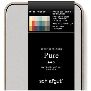Schlafgut Drap-housse en jersey PURE 90x200cm Grey Light S gris clair - Publicité Schlafgut Drap-housse en jersey PURE 90x200cm Grey Light S gris clair - Publicité