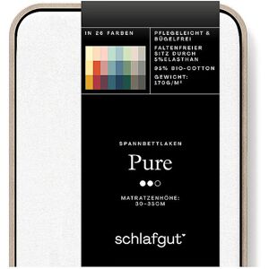 Schlafgut Drap-housse en jersey PURE 140x200cm Full White L blanc - Publicité Schlafgut Drap-housse en jersey PURE 140x200cm Full White L blanc - Publicité