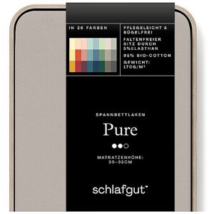 Schlafgut Drap-housse en jersey PURE 180x200cm Sable Mid XL beige - Publicité Schlafgut Drap-housse en jersey PURE 180x200cm Sable Mid XL beige - Publicité