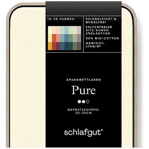 Schlafgut Drap-housse en jersey PURE 90x200cm Jaune Clair S jaune - Publicité Schlafgut Drap-housse en jersey PURE 90x200cm Jaune Clair S jaune - Publicité