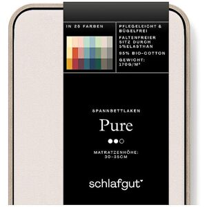 Schlafgut Drap-housse en jersey PURE 140x200cm Sand Light L beige - Publicité Schlafgut Drap-housse en jersey PURE 140x200cm Sand Light L beige - Publicité
