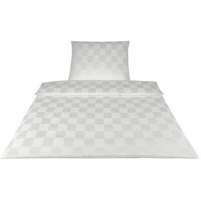 Ensemble de Literie Jacquard Satin Blanc - Lit - Publicité Ensemble de Literie Jacquard Satin Blanc - Lit - Publicité