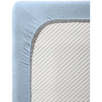Fleuresse Drap-housse Satin Royal Uni - 90x200cm - Bleu Clair - Lingerie de Lit Satinée - Publicité Fleuresse Drap-housse Satin Royal Uni - 90x200cm - Bleu Clair - Lingerie de Lit Satinée - Publicité
