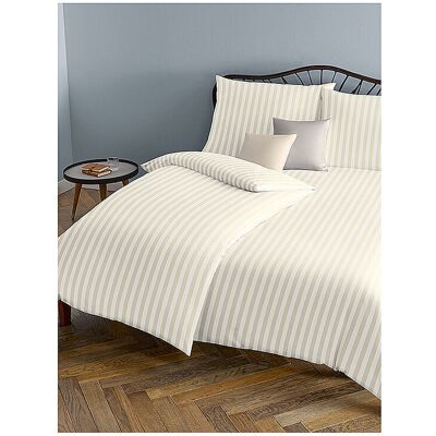 FLEURESSE Set de Literie Damassé - Housses de duvet & oreillers - Crème beige - Publicité FLEURESSE Set de Literie Damassé - Housses de duvet & oreillers - Crème beige - Publicité