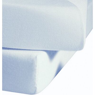 Fleuresse Drap housse en jersey - 150x200cm - Bleu clair - Publicité Fleuresse Drap housse en jersey - 150x200cm - Bleu clair - Publicité
