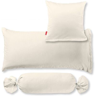 Fleuresse Housse de Coussin Satin Royal Uni 2 pièces 40x80cm Crème - Housse de Coussin - Publicité Fleuresse Housse de Coussin Satin Royal Uni 2 pièces 40x80cm Crème - Housse de Coussin - Publicité