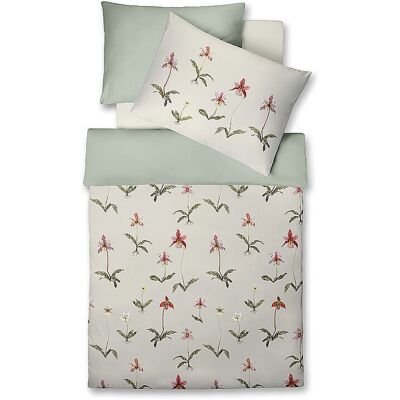 Fleuresse Satin Bettwäsche BED ART 70x90cm / 140x220cm Sunset Blush vert clair - Publicité Fleuresse Satin Bettwäsche BED ART 70x90cm / 140x220cm Sunset Blush vert clair - Publicité