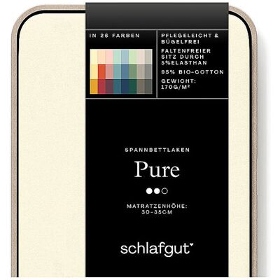 Schlafgut Drap-housse en jersey PURE 180x200cm Yellow Light XL jaune - Publicité Schlafgut Drap-housse en jersey PURE 180x200cm Yellow Light XL jaune - Publicité