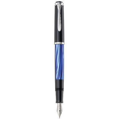 Pelikan Stylo-plume M200 Bleu Marbré Fin avec étui bleu - Publicité Pelikan Stylo-plume M200 Bleu Marbré Fin avec étui bleu - Publicité
