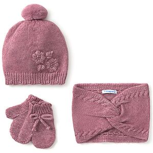 Mayoral Ensemble bébé 3 pièces bonnet, écharpe et moufles rose 12M - Publicité Mayoral Ensemble bébé 3 pièces bonnet, écharpe et moufles rose 12M - Publicité