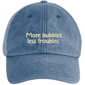 Swfd Casquette MORE BUBBLES LESS TROUBLES bleu marine - Publicité Swfd Casquette MORE BUBBLES LESS TROUBLES bleu marine - Publicité