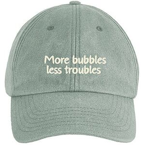 Swfd Casquette MORE BUBBLES LESS TROUBLES vert clair - Publicité Swfd Casquette MORE BUBBLES LESS TROUBLES vert clair - Publicité