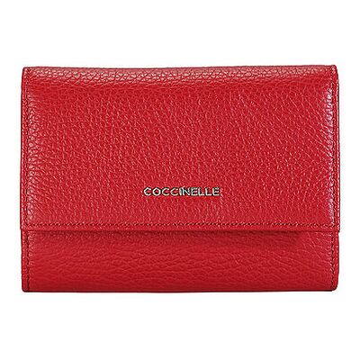 Coccinelle Nom du produit : Portefeuille METALLIC SOFT rouge - Publicité Coccinelle Nom du produit : Portefeuille METALLIC SOFT rouge - Publicité