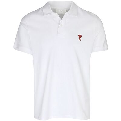 Ami Paris Polo blanc L - Publicité Ami Paris Polo blanc L - Publicité