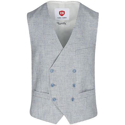 Cg - Club Of Gents Gilet de costume bleu clair 50 - Publicité Cg - Club Of Gents Gilet de costume bleu clair 50 - Publicité