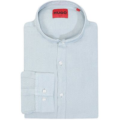 Hugo Chemise en lin coupe slim ELVORY bleu L - Publicité Hugo Chemise en lin coupe slim ELVORY bleu L - Publicité