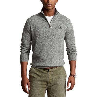 Ralph Lauren Pull Troyer coupe classique gris clair L - Publicité Ralph Lauren Pull Troyer coupe classique gris clair L - Publicité