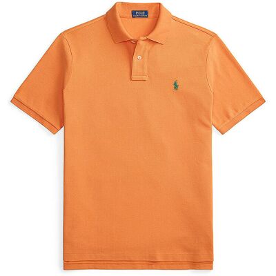 Ralph Lauren Polo coupe slim personnalisée orange M - Publicité Ralph Lauren Polo coupe slim personnalisée orange M - Publicité