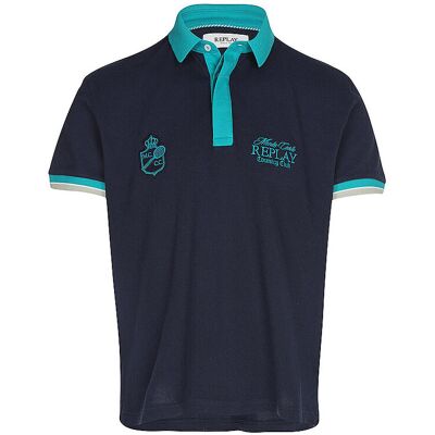 Replay Polo bleu marine L - Publicité Replay Polo bleu marine L - Publicité