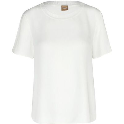 Boss T-shirt blouse ILYEANA blanc 32 - Publicité Boss T-shirt blouse ILYEANA blanc 32 - Publicité
