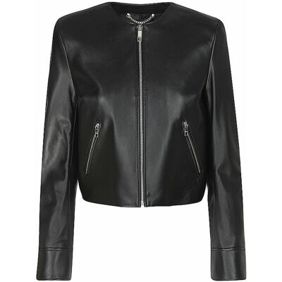 Boss Veste en cuir SADENITA noir 38 - Publicité Boss Veste en cuir SADENITA noir 38 - Publicité