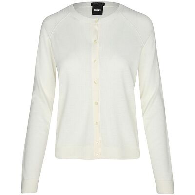 Boss Cardigan FONAMI blanc S - Publicité Boss Cardigan FONAMI blanc S - Publicité