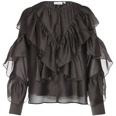 Comma Blouse marron 44 - Publicité Comma Blouse marron 44 - Publicité