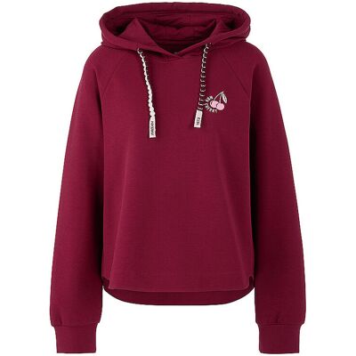 Marc Cain Sweat à capuche - Hoodie rouge foncé 40 - Publicité Marc Cain Sweat à capuche - Hoodie rouge foncé 40 - Publicité