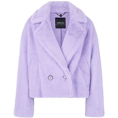 Marc Cain Veste imitation fourrure violet 44 - Publicité Marc Cain Veste imitation fourrure violet 44 - Publicité