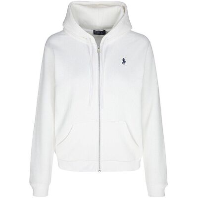 Ralph Lauren Sweat-shirt zippé blanc S - Publicité Ralph Lauren Sweat-shirt zippé blanc S - Publicité