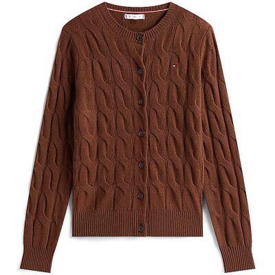 Tommy Hilfiger Cardigan marron M - Publicité Tommy Hilfiger Cardigan marron M - Publicité