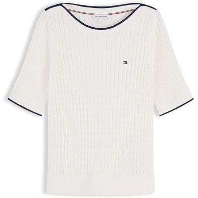 Tommy Hilfiger Pull-over blanc XL - Publicité Tommy Hilfiger Pull-over blanc XL - Publicité