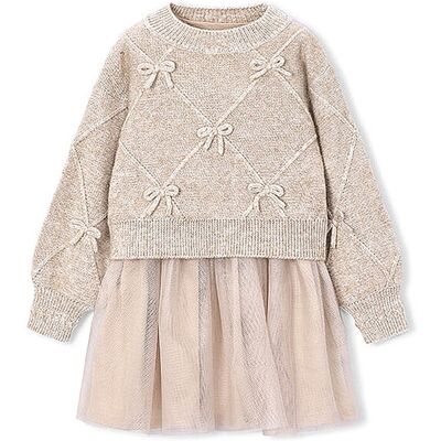 Mayoral Robe fille avec pull beige 92 - Publicité Mayoral Robe fille avec pull beige 92 - Publicité