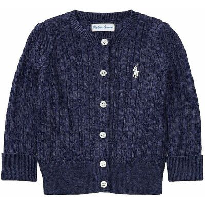 Ralph Lauren Gilet en tricot pour bébé bleu marine 74 - Publicité Ralph Lauren Gilet en tricot pour bébé bleu marine 74 - Publicité