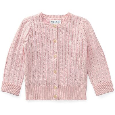 Ralph Lauren Gilet en tricot pour bébé rose 68 - Publicité Ralph Lauren Gilet en tricot pour bébé rose 68 - Publicité