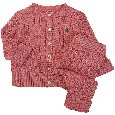 Ralph Lauren Ensemble bébé 2 pièces cardigan et pantalon cuivre 68 - Publicité Ralph Lauren Ensemble bébé 2 pièces cardigan et pantalon cuivre 68 - Publicité