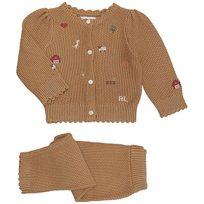 Ralph Lauren Ensemble bébé gilet et pantalon en tricot 2 pièces marron 92 - Publicité Ralph Lauren Ensemble bébé gilet et pantalon en tricot 2 pièces marron 92 - Publicité