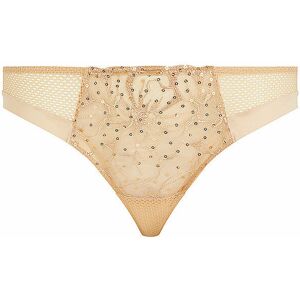Chantelle String FLEURS SIGNATURE toffee sequins camel 38 - Publicité Chantelle String FLEURS SIGNATURE toffee sequins camel 38 - Publicité