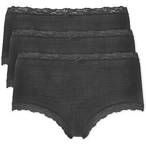 Nina Von C Lot de 3 slips taille haute COSY noir noir 46 - Publicité Nina Von C Lot de 3 slips taille haute COSY noir noir 46 - Publicité