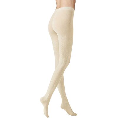 Kunert Collant tricot WINTER DREAMS blanc hiver crème S - Publicité Kunert Collant tricot WINTER DREAMS blanc hiver crème S - Publicité