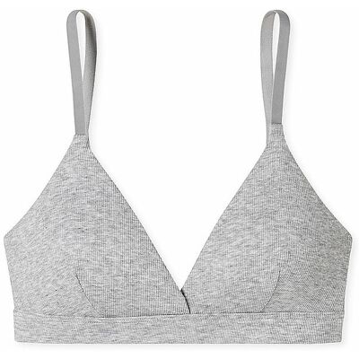 Schiesser Soutien-gorge avec coussinets amovibles RIB gris chiné gris clair 75B - Publicité Schiesser Soutien-gorge avec coussinets amovibles RIB gris chiné gris clair 75B - Publicité