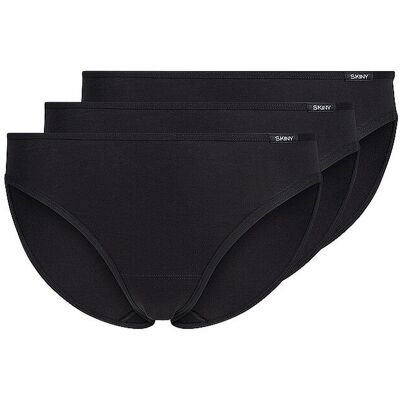 Skiny Slip lot de 3 COTTON ESSENTIALS black noir 44 - Publicité Skiny Slip lot de 3 COTTON ESSENTIALS black noir 44 - Publicité